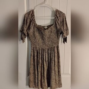 American Eagle Micro Leopard Babydoll Dress Small ♥️